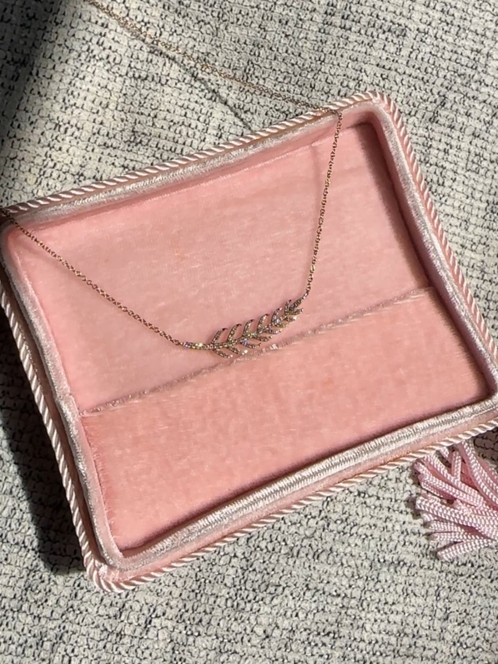 Natural Diamond “Fern” Choker Adjustable Necklace in 14 kt. Gold